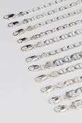 Sterling Silver - Italy Stamped - Super Flat Diamond-Cut Mariner Lot - 11 Chains - 6.5mm to 10.2mm W