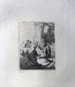 Extremely Rare and Collectible Antique Etching After Rembrandt, c. 1880