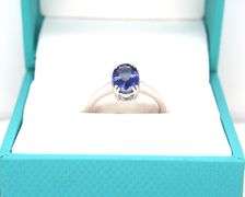 Darling Oval Shaped Brilliant Cut Tanzanite Ring in Sterling Silver