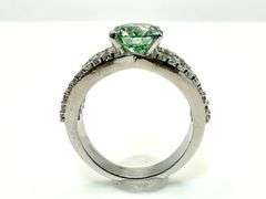 Sparkling 2.68 Ct Blue Ice Fire Moissanite Ring