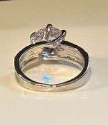 Ladies Large 4.5 Ct Sparkling Ice White Lavender Simulated Lab Diamond Ring