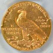 Lovely nearly Gem BU 1909-D $5 Indian Gold Piece. PCGS MS63