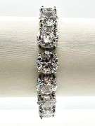14 Kt. White Gold Plated Huge 59.5 Ctw.17 Count Simulated White VVs1  Diamond Tennis Bracelet