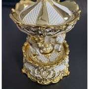 Golden Ivory Carousel Horse Wind-Up Music Box