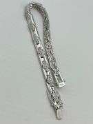 925 Sterling Silver CZ Cross Cluster Link Bracelet