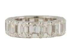 New 13.51ctw European Cut Diamond Eternity Band Ring in Platinum