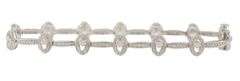 1.00ctw Diamond Oval Frame Link Station Bracelet in 14K