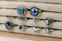 Sterling Silver Curated Ring Assortment Various Sizes & Styles (10 Ring Lot)