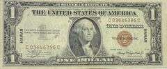 $1 1935a Hawaii Overprint Emergency Issue Silver Certificate.