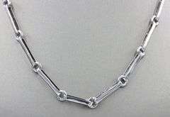 925 Sterling silver fancy link chain necklace