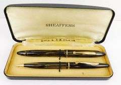 Vintage Sheaffers Fountain Pen & Pencil in Box, 14K Nib