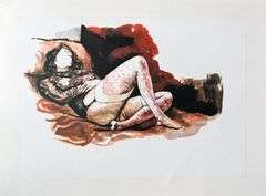 Rare Vintage Renato Guttuso Erotic Art Circa 1981