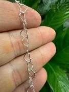 Sterling Silver Italian Love Heart Chain 5.3mm Solid 925 Italy Infinity Promise Necklace 20"