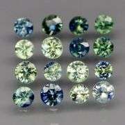 Multi-hue 2.58ct natural blue green Sapphire set