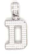 Initial D cubic zirconia pendant in 925 sterling silver