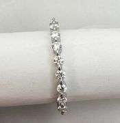 925 Sterling Silver Moissanite Single Prong Eternity Band