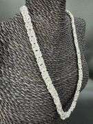 925 Sterling Silver Anti Tarnish Oval Byzantine 11.1mm Chain Made in Italy New 22"