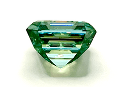 Impressive 5 Ct Emerald Green Assher Cut Fire Moissanite Solitaire