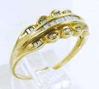 Vintage 10K Gold Multi-Diamond Ring, Size 7.75