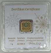 Geiger 1 Gram Gold Encapsulated Bar
