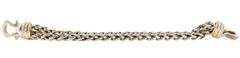 David Yurman 0.75ctw Diamond Double Wheat Chain Bracelet in 18K and Sterling
