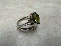 Sterling Silver Natural Gemstone Perdiot Ring Size 7