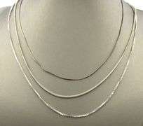 Group lot of 3 vintage 925 sterling silver chains