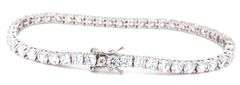 925 Sterling silver round brilliant cut cubic zirconia tennis bracelet