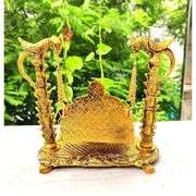 Metal Krishna Jhula Swing – Gold-Tone Aluminum Palna