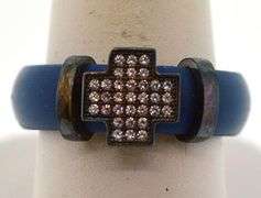 Preciosa Blue Silicone Ring