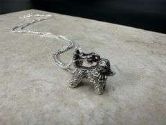 Sterling Silver Cocker Spaniel Dog Pendant Charm High Quality 925 3D Canine