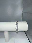 18 Kt White Gold Plated Huge 32.5 Ctw Simulated Diamond Tennis Bracelet