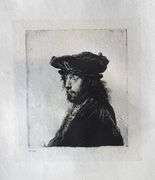 Extremely Rare and Collectible Antique Etching After Rembrandt, c. 1880