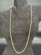 10k Yellow Gold-Hollow Franco Wheat Rope Chain 3mm Necklace 28"