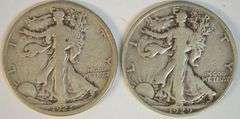 Scarce 1923-S & 1929-S Walking Liberty Half Dollar