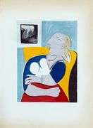 Highly Collectible Picasso Original Color Pochoir, Woman in the Yellow Armchair