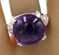 Judith Ripka Cab amethyst ring in 925 sterling silver