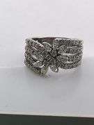 CERTIFIED 18K WHITE GOLD DIAMOND RING / BAND