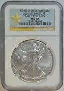 Perfect NGC MS70 graded 2015(W) $1 Silver Eagle EARLY RELEASES