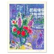 "Autoportrait Avec Bouquet" by Marc Chagall (1887-1985)