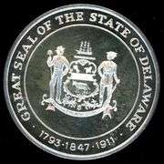 1965 Proof Delaware State Capital Silver Medal