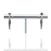 18K(750) Solid White Gold Natural Diamond Hoop Earrings