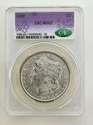 1888 Morgan Silver Dollar, CAC MS63 Trader Bea Slab