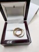 Very fine 18k gold hand made triple ring, 5gr, size: 3.5