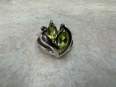 Sterling Silver Natural Gemstone Perdiot Ring Size 7