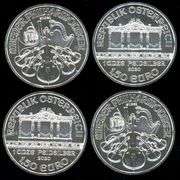 4 Austrian 2020 Philharmonic 1 Troy Ounce Silver Round