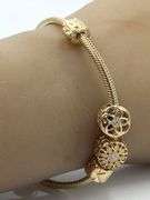 14kt Yellow gold Pandora bracelet with 10 charms