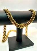 230.3 Grams 18 Kt. Gold Plated Curb Link Necklace