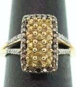 14KT SOLID YELLOW GOLD AND DIAMOND RING