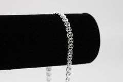 Sterling Silver Italian Love Heart Chain 4.8mm Solid 925 Italy Infinity Promise Bracelet Anklet 8"